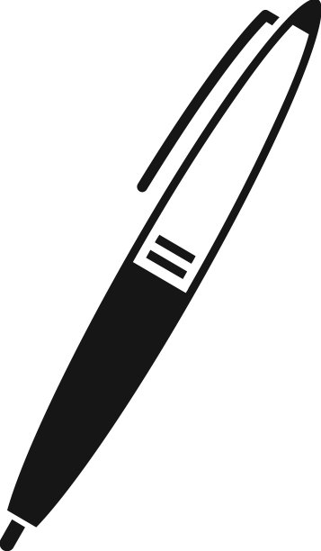 办公室钢笔图标简单的纸文本图片下载