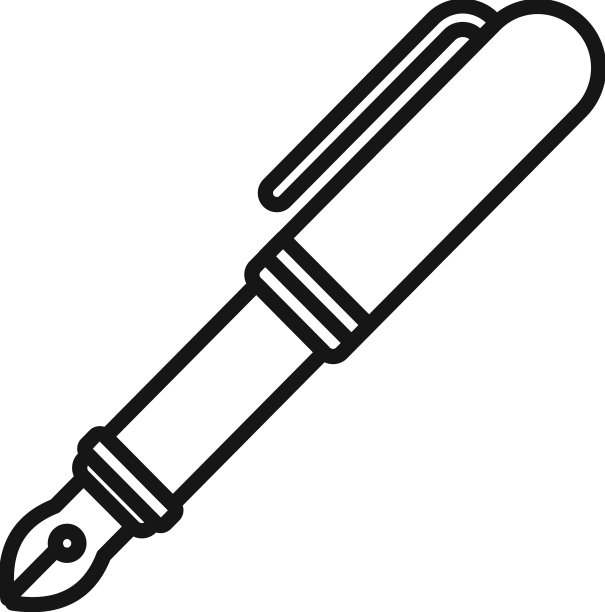 墨水笔图标大纲文本写图片下载