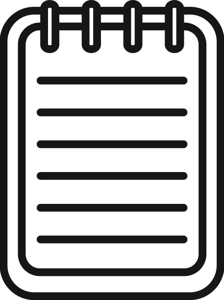 学校笔记本图标轮廓笔写图片下载