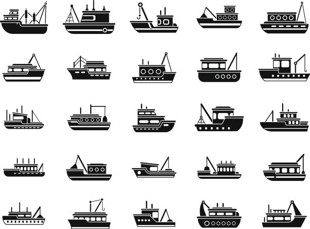渔船图标设置简单的货物海运图片下载
