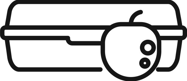 健康午餐盒图标轮廓食品盒图片下载