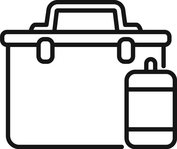 零食午餐盒图标轮廓晚餐食品图片下载