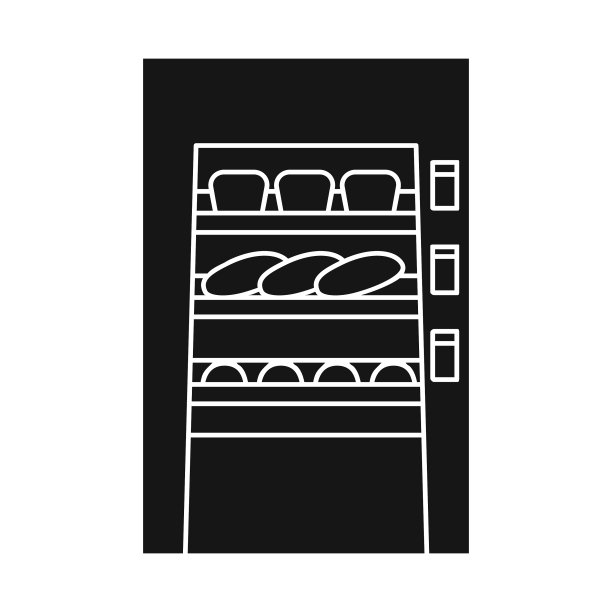 摊位和面包图标集合的设计图片下载