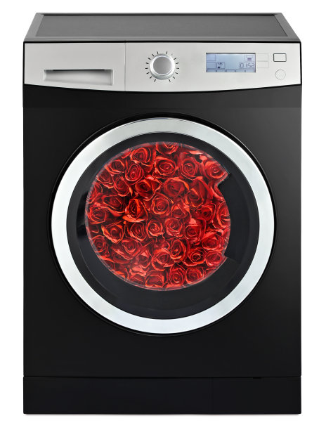 玫瑰香味的洗衣店与剪报路径图片下载