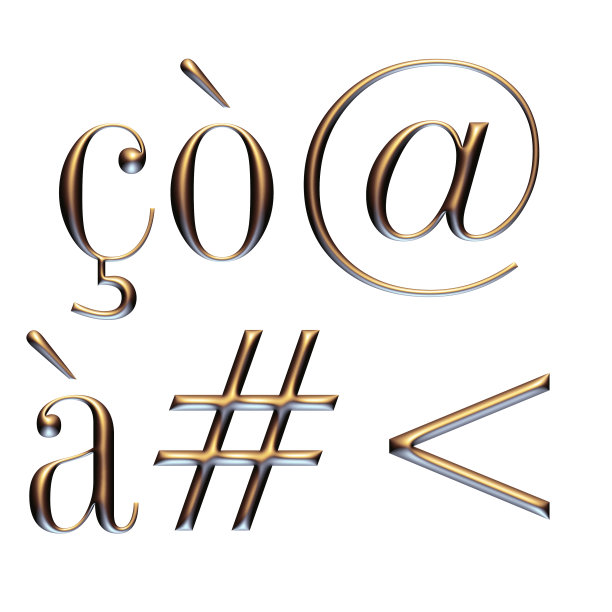 3d字母，大写和小写衬线字体，金色字母，3d渲染，图片下载