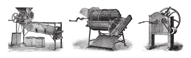 老式农业机械-老式插图图片下载