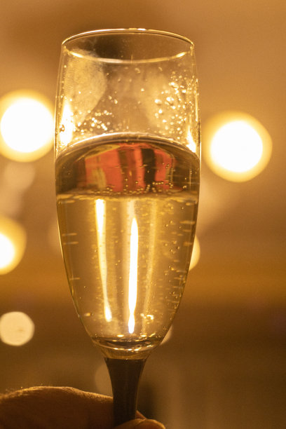 一只手拿香槟或卡瓦酒图片下载