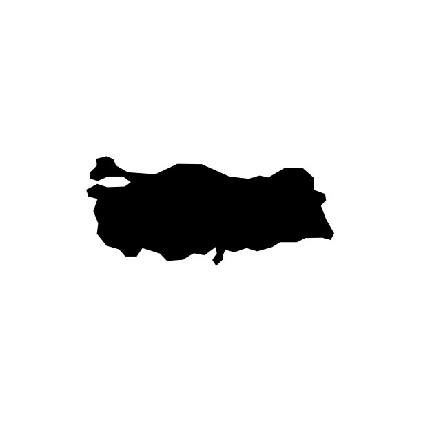 土耳其地图图标矢量孤立在白色，标志和符号插图。图片下载