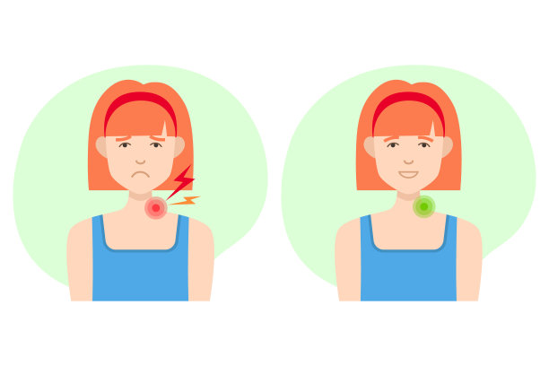 红发女人，脖子痛，没有脖子痛，技术型脖子图片下载