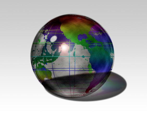 地球。玻璃球图片下载