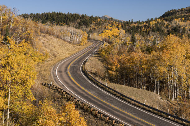 麦克卢尔隘口附近科罗拉多133号高速公路的景色。图片下载