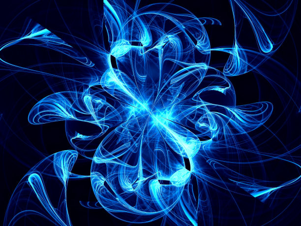 发光在黑暗的曲线-抽象的计算机生成的插图图片下载