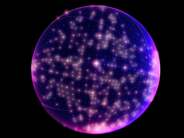 球被随机间隔的发光点覆盖-抽象的插图图片下载