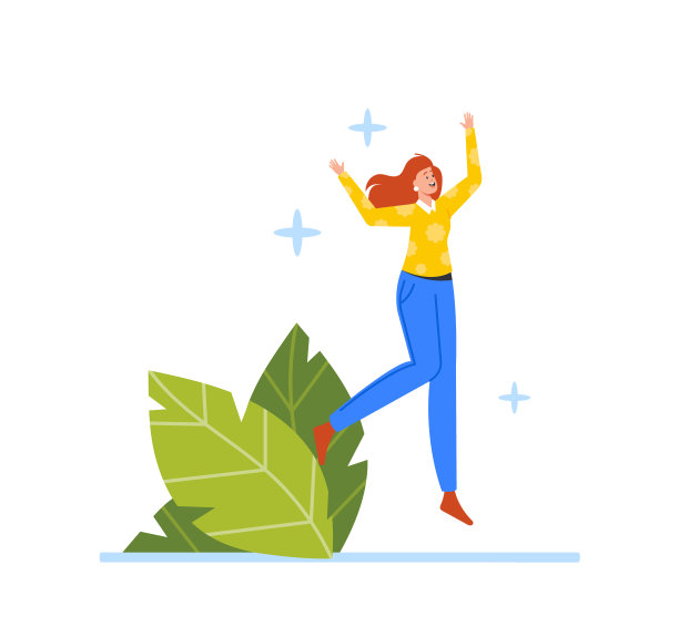 快乐，自由，运动和动机概念。快乐的女人跳跃，年轻快乐的女性角色跳跃图片下载