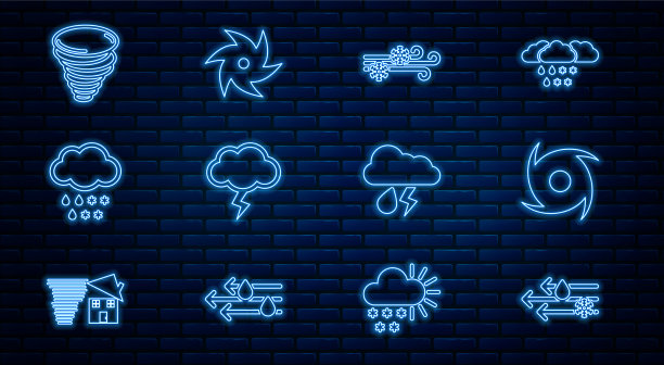 设风雨带雪龙卷风暴线图片下载