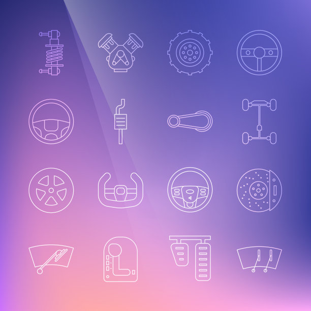 汽车制动盘与雨刷设置线图片下载