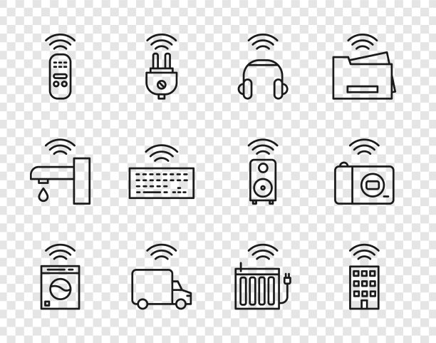 配备无线智能洗衣机家居线图片下载