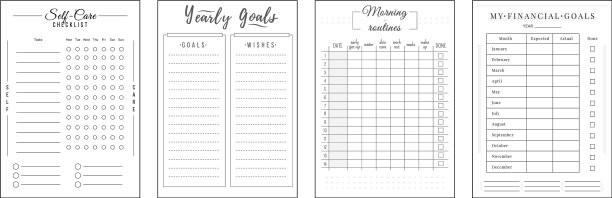 年度决议极简计划页面设置图片下载