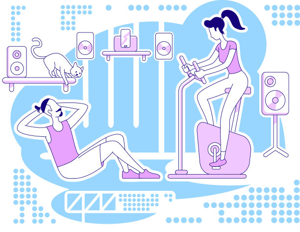 家庭健身房平面轮廓图片下载