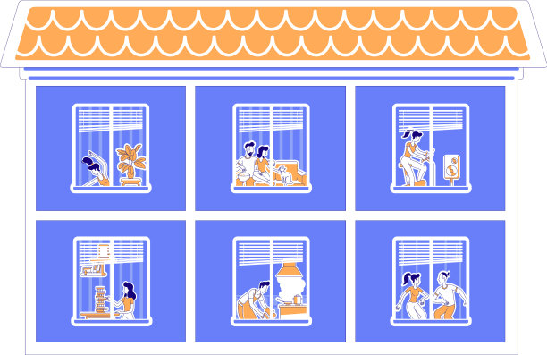 公寓窗户平面轮廓图片下载