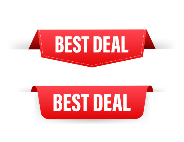最好的交易在白色背景。纸设计横幅。营销时间。矢量设计。图片下载