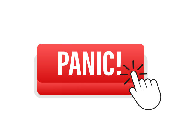恐慌按钮，对任何目的都是伟大的设计。平面设计。矢量插图。图片下载