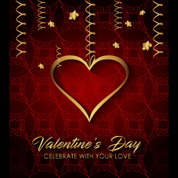 情人节背景晚宴、邀请浪漫信笺、书皮、情侣派对海报。图片下载