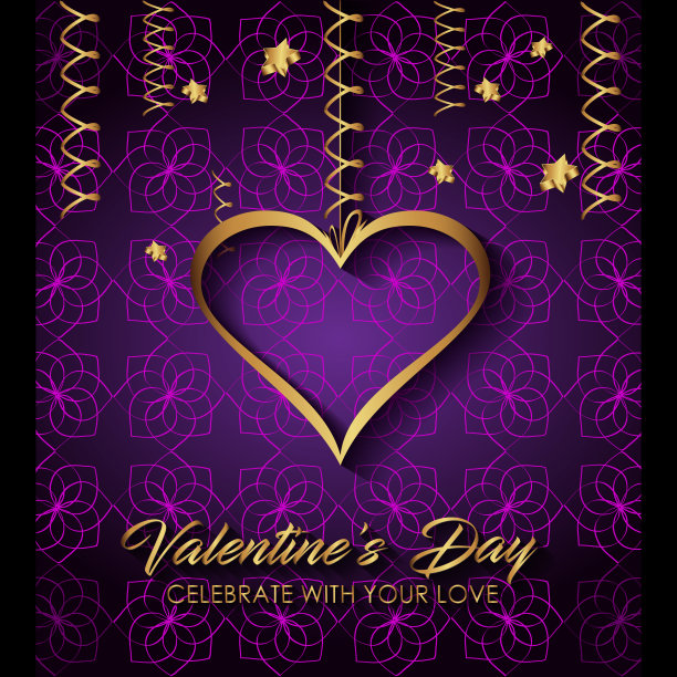 情人节背景晚宴、邀请浪漫信笺、书皮、情侣派对海报。图片下载