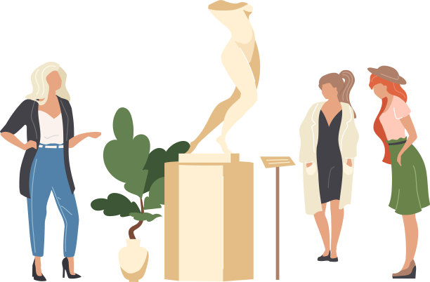 文化博物馆游客平色无面图片下载