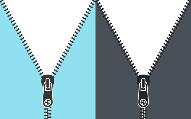 关闭和打开拉链。拉链的背景。概念的横幅。紧固件。关闭扣。矢量图图片下载