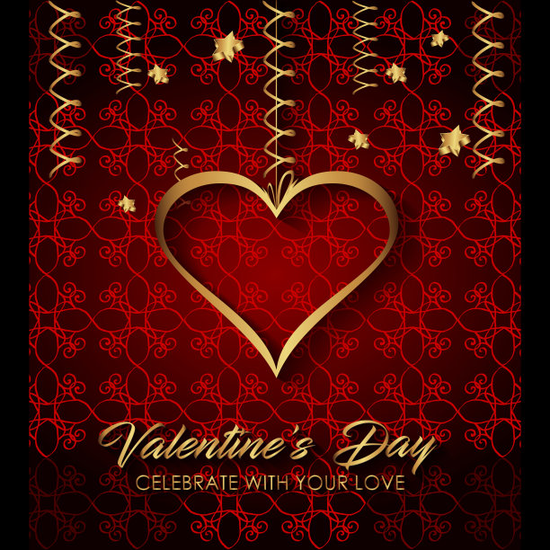 情人节背景晚宴、邀请浪漫信笺、书皮、情侣派对海报。图片下载