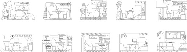 办公室室内设计大纲设置员工图片下载