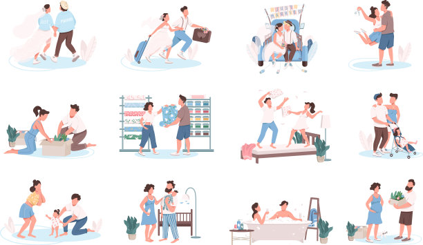 年轻的家庭生活瞬间平淡无光图片下载