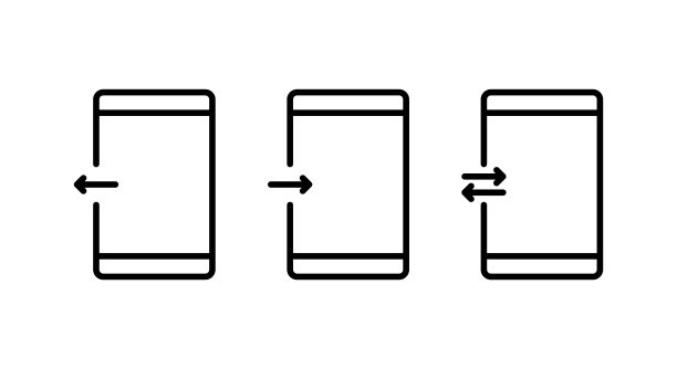矢量智能手机与向下箭头设置图标。智能手机平面线图标。移动下载图标在线的风格。应用程序和网站的手机图标。矢量图图片下载