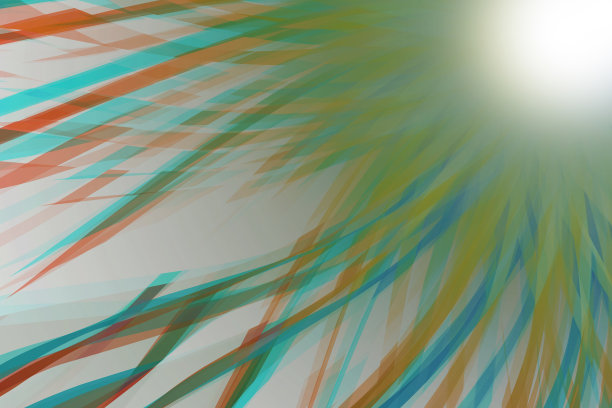 彩虹金色的绿色射线形状梯度多色曲线节日插图卡图片下载