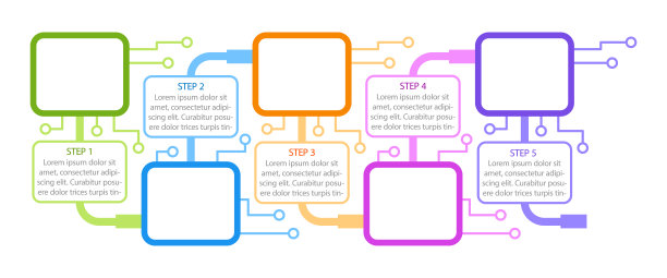 丰富多彩的计算机信息图表设计模板图片下载