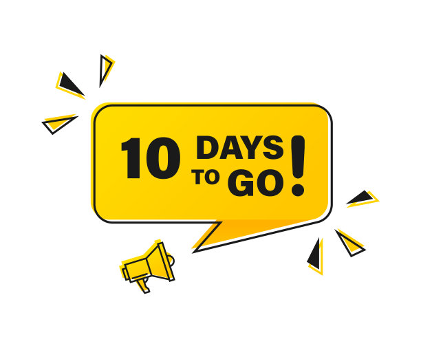 扩音器还有10天就走了。扬声器。横幅为商业，营销和广告。向量EPS 10图片下载