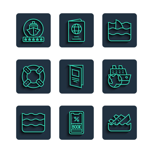 设置线浪游轮票沉没游轮图片下载