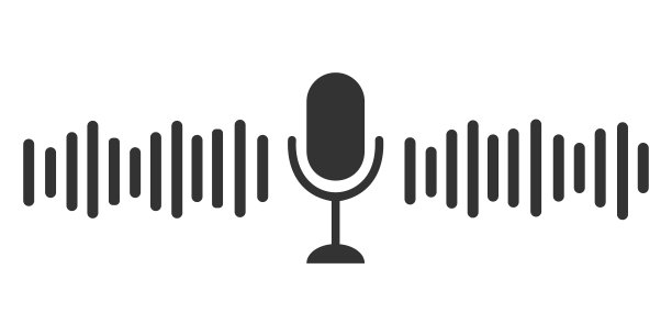 无线电麦克风和声波。播客，语音记录，在线音乐会，录音室录音概念图标图片下载