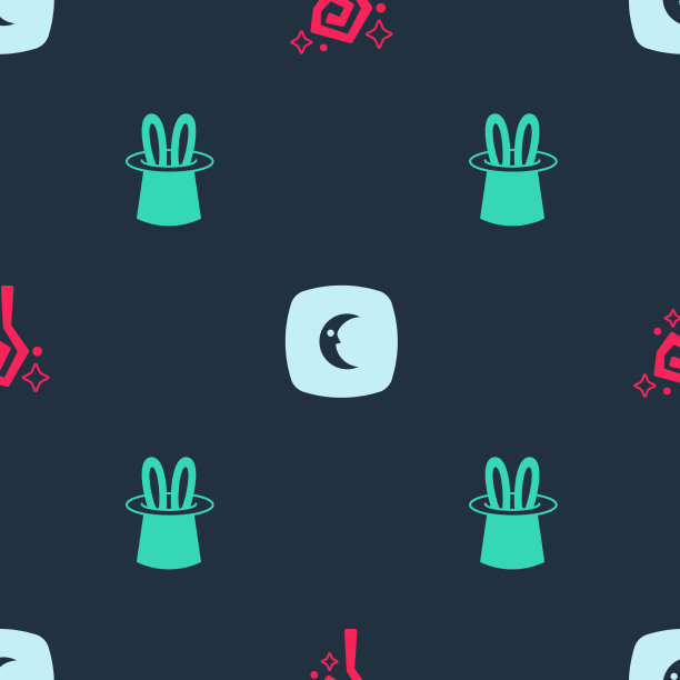 设置魔法杖月亮和星星和魔术师的帽子图片下载