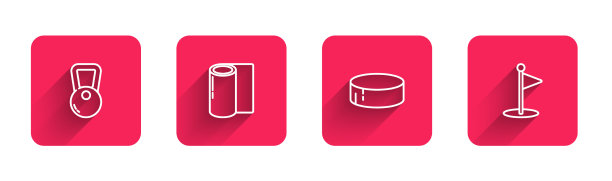 设置线壶铃健身垫滚动冰球图片下载