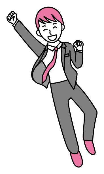 跳跃业务人员的矢量插图图片下载