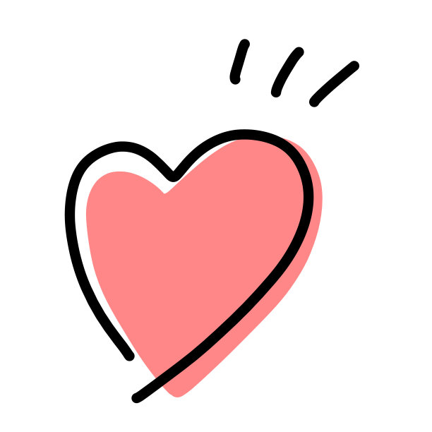 心形标记粗糙笔迹各种心形标记颜色图片下载