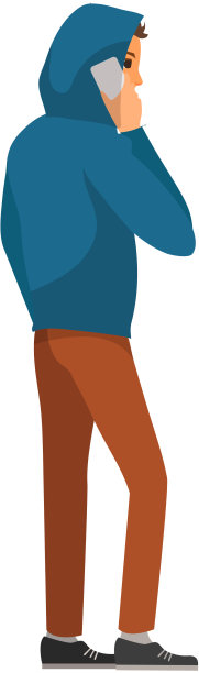 男性角色在休闲的全长肖像图片下载