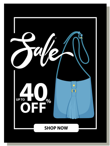 销售海报与妇女包店现在折扣图片下载