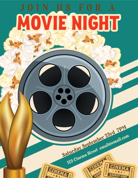 电影之夜的背景图片下载