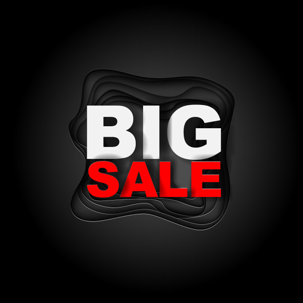 大的销售。白纸上的白色字母图片下载