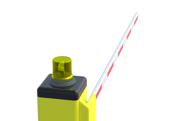 自动屏障隔离在白色背景上。三维渲染图片下载