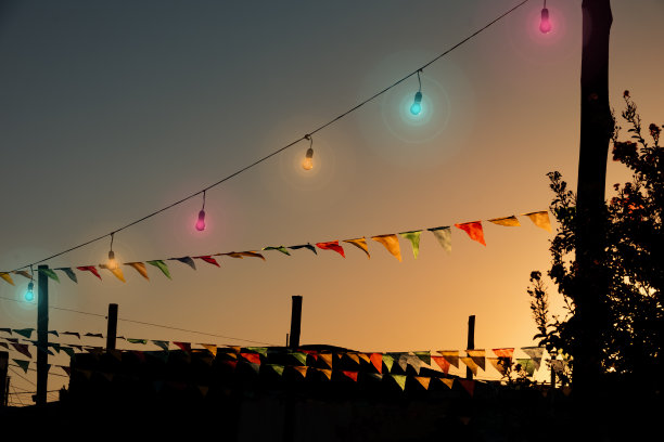 该党的彩色三角旗图片下载