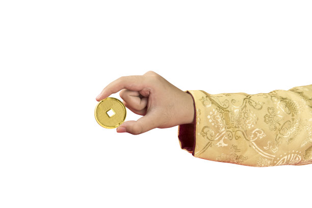 手握中国金币图片下载